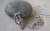 Accessories - 20 Pcs Antique Silver Fairy Angel On Crescent Moon Charms Pendants A5330