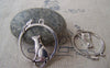 Accessories - 20 Pcs Antique Silver Filigree Cat And Mouse Round Charms 25x31mm A4142