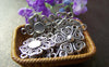 Accessories - 20 Pcs Antique Silver Filigree Flower Connector Pendants 15x20mm A1011