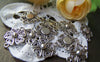 Accessories - 20 Pcs Antique Silver Filigree Flower Connector Pendants 15x20mm A1011
