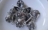 Accessories - 20 Pcs Antique Silver Filigree Star Charms 14x20mm A7638