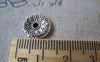 Accessories - 20 Pcs Antique Silver Flower Textured Rondelle Chips Spacer Beads 12mm A5375