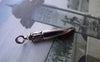 Accessories - 20 Pcs Antique Silver Horn Charms Pendants 26mm A7797