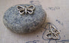 Accessories - 20 Pcs Antique Silver Pewter Butterfly Frame Charms 11x16mm A788