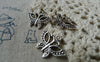 Accessories - 20 Pcs Antique Silver Pewter Flat Filigree Butterfly Charms 16x20mm A5686