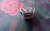 Accessories - 20 Pcs Antique Silver Rondelle Crown Spacer Beads 10x11mm A7564