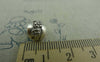 Accessories - 20 Pcs Antique Silver Rondelle Flower Drum Beads 9x10mm A5854
