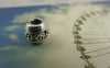 Accessories - 20 Pcs Antique Silver Rondelle Flower Drum Beads 9x10mm A5854