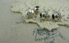Accessories - 20 Pcs Antique Silver Rondelle Flower Drum Beads 9x10mm A5854