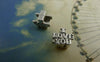 Accessories - 20 Pcs Antique Silver Rondelle LOVE Beads 9x10mm A5853