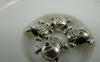 Accessories - 20 Pcs Antique Silver Rondelle Skull Beads Double Sided 12x15mm A5848