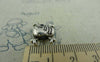 Accessories - 20 Pcs Antique Silver Rondelle Skull Beads Double Sided 12x15mm A5848