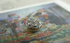 Accessories - 20 Pcs Antique Silver Rondelle Textured Feather Beads 5x10mm A5855