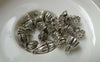 Accessories - 20 Pcs Antique Silver Seedpod Of Lotus Flower Charms 7.5x8mm A6423