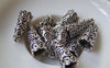 Accessories - 20 Pcs Antique Silver Textured Spiral Flower Bead Caps Cone 9x19mm A5370