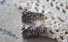 Accessories - 20 Pcs Antique Silver Textured Spiral Flower Bead Caps Cone 9x19mm A5370