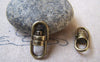 Accessories - 20 Pcs Antiqued Bronze Swivel Key Ring Connectors Double Loops 18x20mm A5597