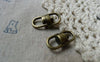 Accessories - 20 Pcs Antiqued Bronze Swivel Key Ring Connectors Double Loops 18x20mm A5597