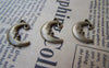 Accessories - 20 Pcs Crescent Moon Face Connectors Antique Bronze Charms 12x15mm A306
