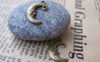 Accessories - 20 Pcs Crescent Moon Face Connectors Antique Bronze Charms 12x15mm A306