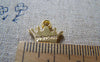 Accessories - 20 Pcs Gold Crown Charms Flat Double Sided 10x12mm A774