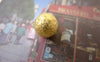 Accessories - 20 Pcs Gold Plated Sand Star Dust Beads Texured Beads 10mm A7438