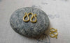 Accessories - 20 Pcs Gold Tone Brass M Bail Clasps Chain End Connector 10x13mm A6147
