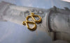 Accessories - 20 Pcs Gold Tone Brass M Bail Clasps Chain End Connector 10x13mm A6147