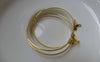 Accessories - 20 Pcs Gold Tone Earwire Round Earring Hoops 35mm A6138
