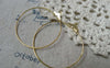 Accessories - 20 Pcs Gold Tone Earwire Round Earring Hoops 35mm A6138