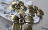 Accessories - 20 Pcs Of Antique Brone Flower Spacer Bead Caps 33mm A2040