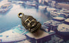 Accessories - 20 Pcs Of Antique Bronze 3D Buddha Head Charms Double Sided 8x16mm A1007