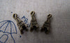 Accessories - 20 Pcs Of Antique Bronze 3D Eiffel Tower Charms 6x17mm A1653