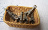 Accessories - 20 Pcs Of Antique Bronze 3D Eiffel Tower Charms 6x17mm A1653