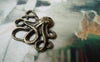 Accessories - 20 Pcs Of Antique Bronze 3D Octopus Charms 21x24mm A6836