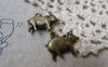 Accessories - 20 Pcs Of Antique Bronze 3D Pig Charms 16x21mm A6104