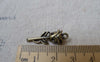 Accessories - 20 Pcs Of Antique Bronze 3D Rose Flower Charms 9x27mm A7320