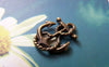 Accessories - 20 Pcs Of Antique Bronze Anchor Charms 14x17mm A1281