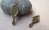 Accessories - 20 Pcs Of Antique Bronze Ancient Chinese Mirror Charms Pendants 10x24mm A1397
