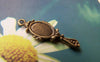 Accessories - 20 Pcs Of Antique Bronze Ancient Chinese Mirror Charms Pendants 10x24mm A1397