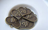 Accessories - 20 Pcs Of Antique Bronze Angel Heart Charms 17x18mm A4835