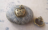 Accessories - 20 Pcs Of Antique Bronze Apple Charms 16x18mm A5241