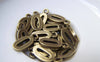 Accessories - 20 Pcs Of Antique Bronze Arabic Figure Number 0 Zero Charms 7x15mm A1765