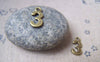 Accessories - 20 Pcs Of Antique Bronze Arabic Figure Number 3 Three Charms 7x15mm A1768