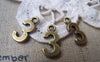Accessories - 20 Pcs Of Antique Bronze Arabic Figure Number 3 Three Charms 7x15mm A1768