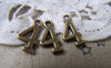 Accessories - 20 Pcs Of Antique Bronze Arabic Figure Number 4 Four Charms 7x15mm A1769