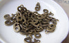 Accessories - 20 Pcs Of Antique Bronze Arabic Figure Number 6 Six Charms 7x15mm A1771