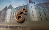 Accessories - 20 Pcs Of Antique Bronze Arabic Figure Number 6 Six Charms 7x15mm A1771