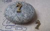 Accessories - 20 Pcs Of Antique Bronze Arabic Figure Number 7 Seven Charms 7x15mm A1772