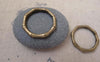 Accessories - 20 Pcs Of Antique Bronze Bamboo Ring Charms 22mm A7503